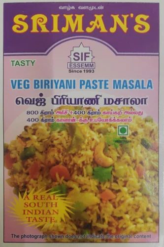 Veg Biryani Paste Masala, Packaging Size: 100 g