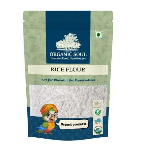 500g Organic Rice Flour, Powder, Packaging Size: 500 Gm