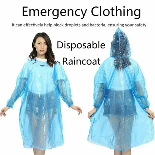 Unisex DISPOSABLE EASY TO CARRY RAINCOAT 0212, PVC