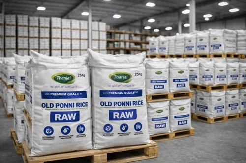 Old Ponni Raw Rice Traditional Tamil Nadu Rice Aged Raw Rice Unpolished & Natural