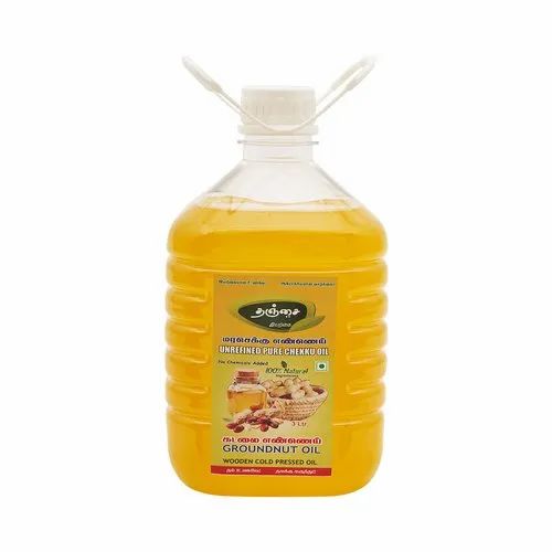 3 L Wood Cold Pressed Groundnut Oil