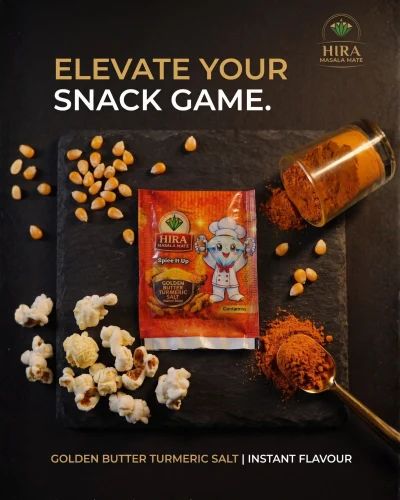 GoldenButter Turmeric Salt (Kettle Base Popcorn Flavour), Type: Masala