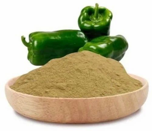Dehydrated Green Capsicum Powder, Grade: Food Grade