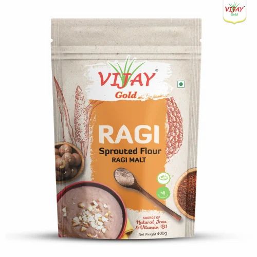 Chocolate Vijay Sprouted Ragi Flour (Ragi Malt), Capacity: 400gm, 400gram