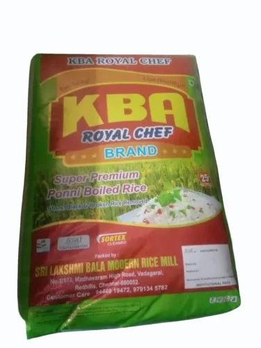 KBA Royal Chef white Ponni Boiled Rice, Packaging Size: 25 Kg, PP Bag