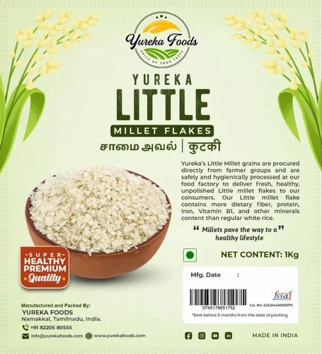 Yureka Foods Little Millet Flakes, Gluten Free
