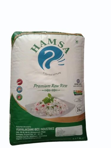 White Hamsa Raw Rice, Packaging Type: Plastic Bag, Packaging Size: 26