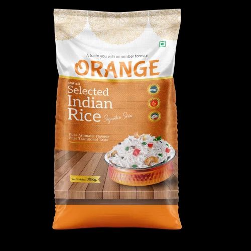 White Indian Sortex rice, 30 kg, HDPE Bag