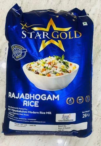 26Kg Star Gold Rajabhogam Sortex Rice, HDPE Bag