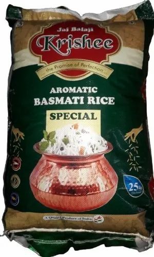 White Jai Balaji Krishee Special Aromatic Basmati Rice, Bag, Packaging Size: 25 Kg