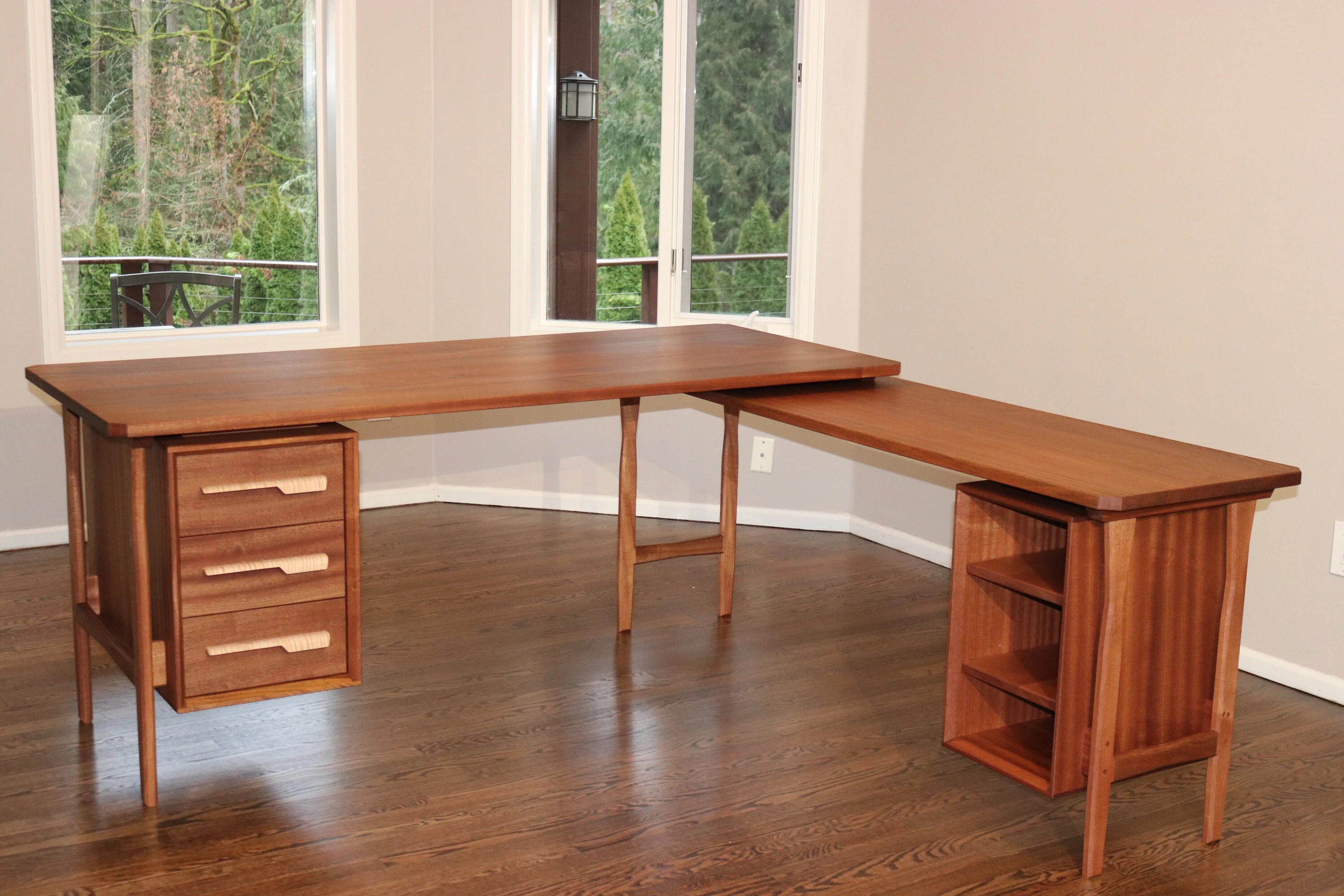L-Shaped Office Wooden Desk
