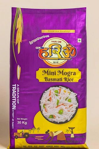 30kg Hari Om Mini Mogra Basmati Rice, Processing Type: Steam