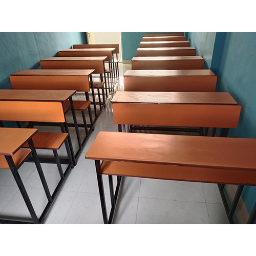 Wooden School Bench