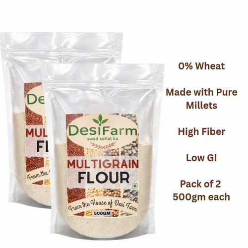 Diabetic Care Desifarm Multigrain Flour, 500 gm, Number of Grains: 7 Grains
