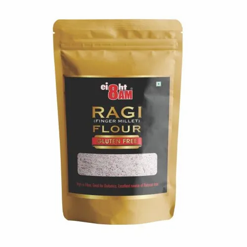 Indian Vegetarian 8AM Ragi Flour, 1kg, Packaging Type: Pouch