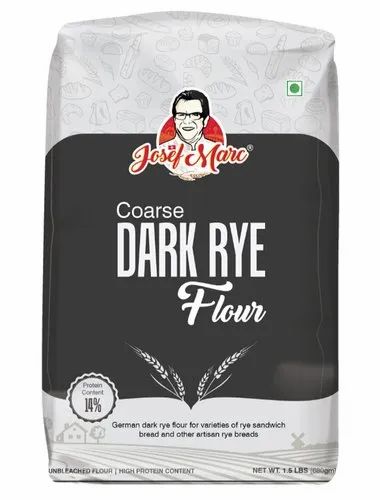 French Josef Marc Coarse Dark Rye Flour, 1.5lbs, Packaging Type: Packet
