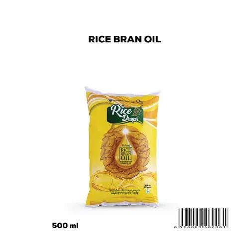 Rice Drops Rice Bran Oil (Pouches) 500ml, Low Cholestrol