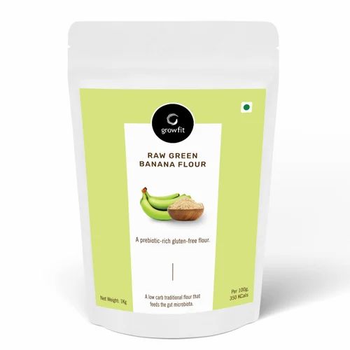 Growfit Raw Green Banana Flour, 1Kg