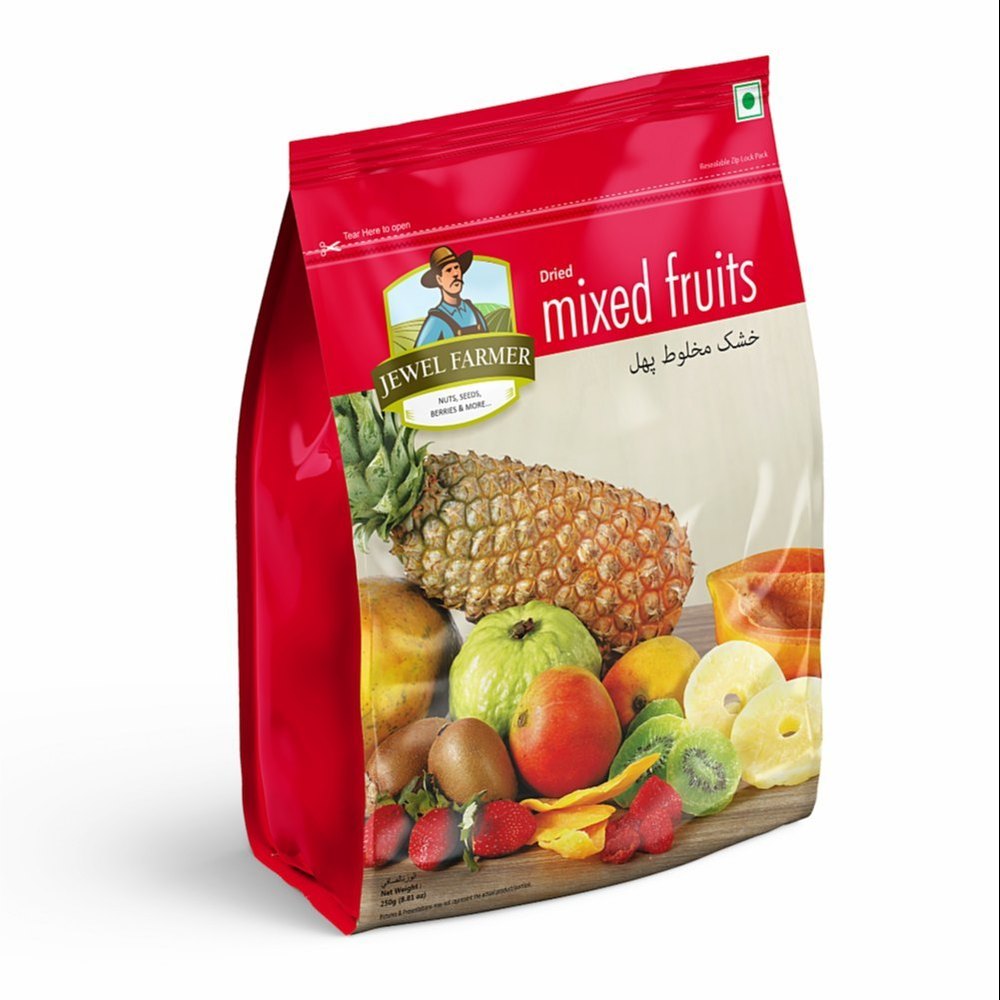 A Grade Jewel Farmer Dried Mixed Fruits 250g, Packaging Type: Packet, Packaging Size: 250gm