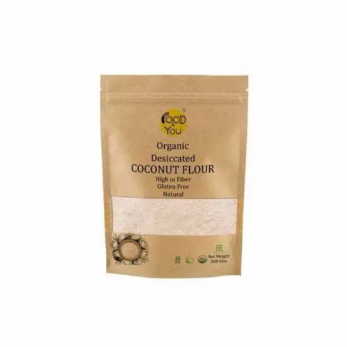 Vegetarian Indian Food 4 You Organic Desiccated Coconut Flour 300 g for Cooking