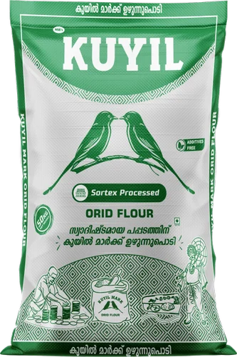 Indian Vegetarian KUYIL MARK Green Orid Flour, 50 kg