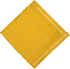 Yellow Cotton Men Handkerchief
