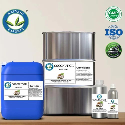 100% Pure Coconut Oil, Natural Cocos Nucifera Oil for Skincare, Hair Care, Cold Pressed