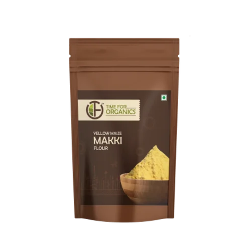 500gm Organic Yellow Maize Makki Flour, Packaging Type: Packet