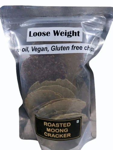 Roasted Moong Cracker Chips, Salted, 100 g