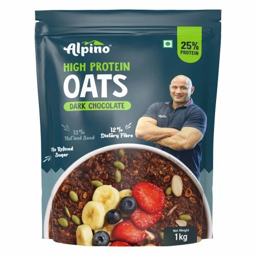 Instant 1 Kg Alpino High Protein Dark Chocolate Oats, Packaging Type: Packets