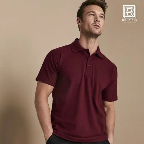 Cotton Plain Men's Polo T Shirt