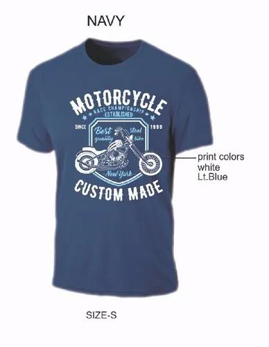 Printed Cotton Round Neck Men T-Shirt