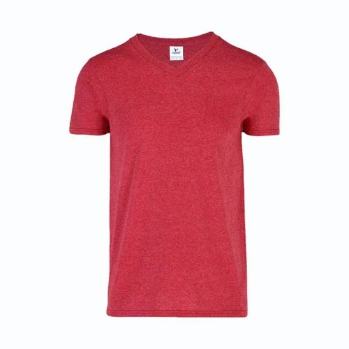 Cotton Plain V Neck Men T Shirt, Size: Small, Half Sleeves