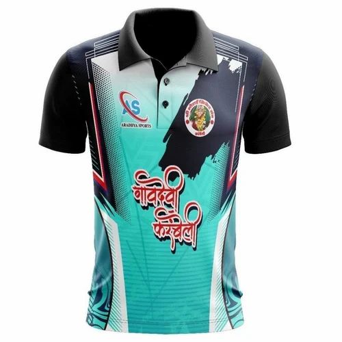 Cotton Men Sublimation T-Shirt, Polo Neck