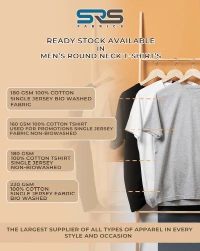 Bottle Green Mens Plain Cotton T Shirt, Round Neck