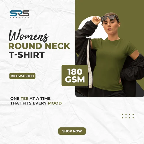 Cotton Half Sleeve Round Neck Plain T Shirts Women