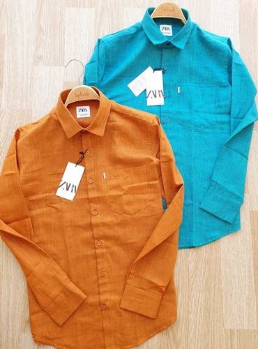 Men Linen Shirt, Sleeve Type: Full sleeves