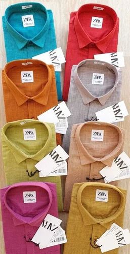 Plain Mens Casual Cotton Shirts