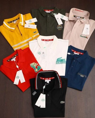 Plain Cotton Mens Polo Neck Casual T Shirts