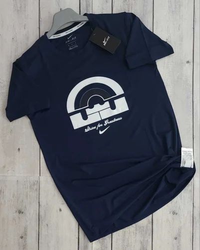 Printed Men Sports Polyester half sleeve T Shirts, Round Collar