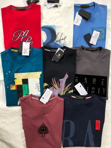 Printed Men Casual Round Neck Cotton T Shirt
