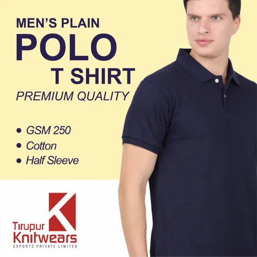 Cotton Plain Polo T-Shirt Premium Quality