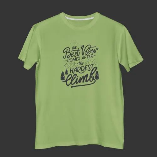 Cotton Men printed T Shirt, Round Neck