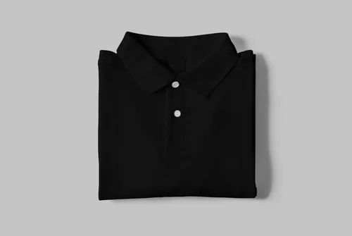Solid Mens Spun Collar T Shirt