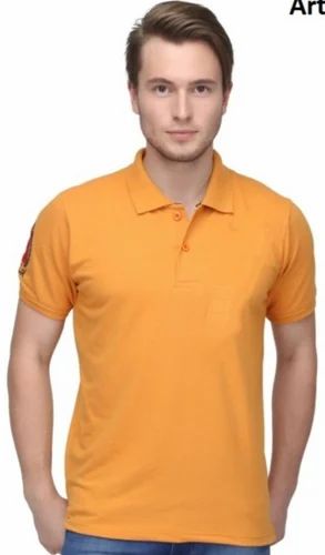 Mens Collar T Shirts, GSM (Grams per Square Meter): 220 GSM, Cotton
