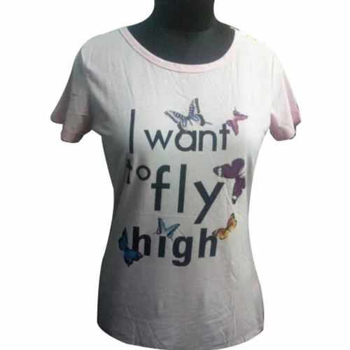 Round Ladies Casual T Shirt