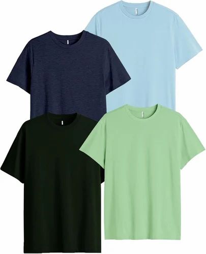 Polyester Plain Men Round Neck T Shirt