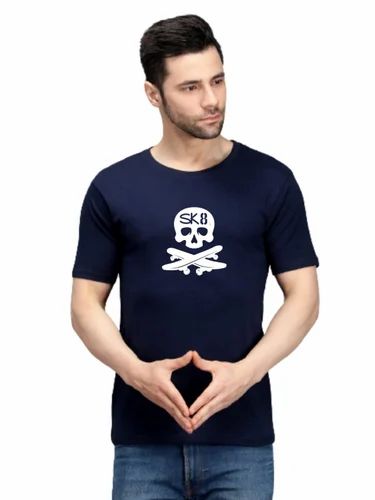190 GSM 100% COTTON BIO WASHED MEN'S REGULAR TSHIRT