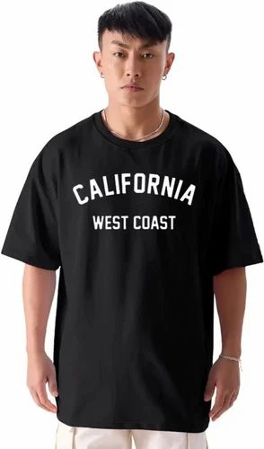 220 GSM WITH BIO WASH + ENZYME WASH 100% COTTON MEN'S PRINTED OVERSIZED T SHIRT