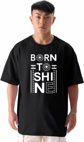 220 GSM WITH BIO WASH AND ENZYME WASH 100% COTTON MEN'S PRINTED OVERSIZED T SHIRT